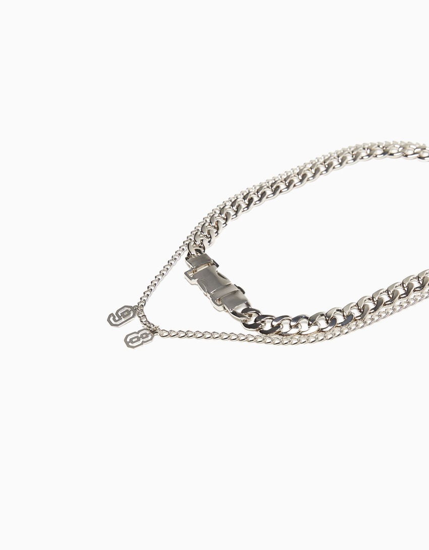 Conjunto de 2 colares com fivela