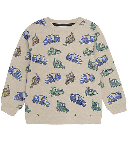 Minymo Sweatshirt - Beige Meliert m. Print