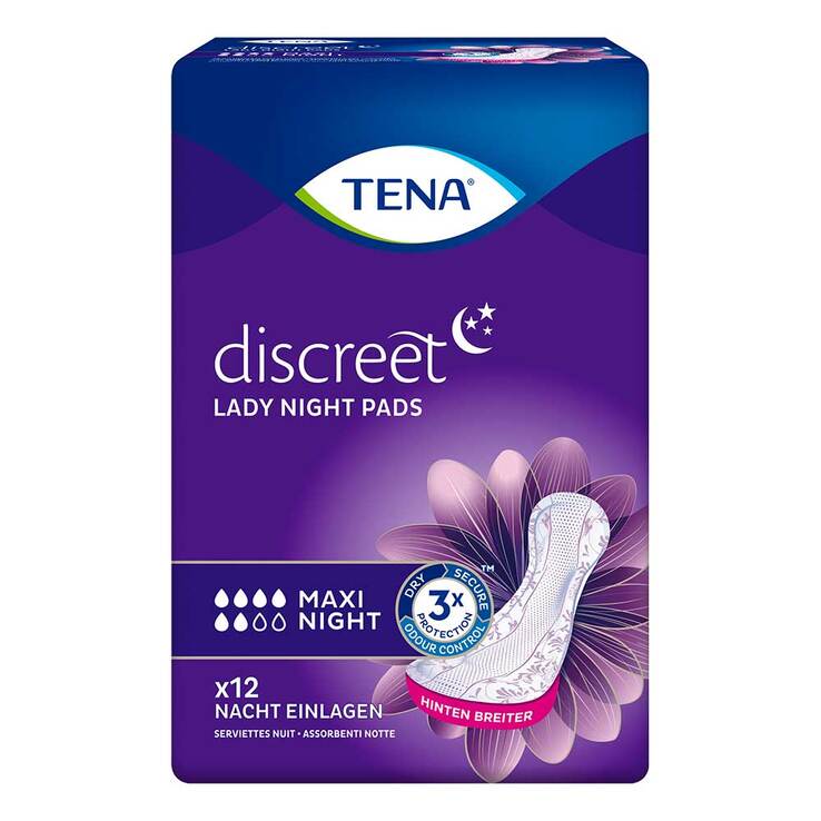 TENA discreet Maxi Night Einlagen bei Inkontinenz, 12 St