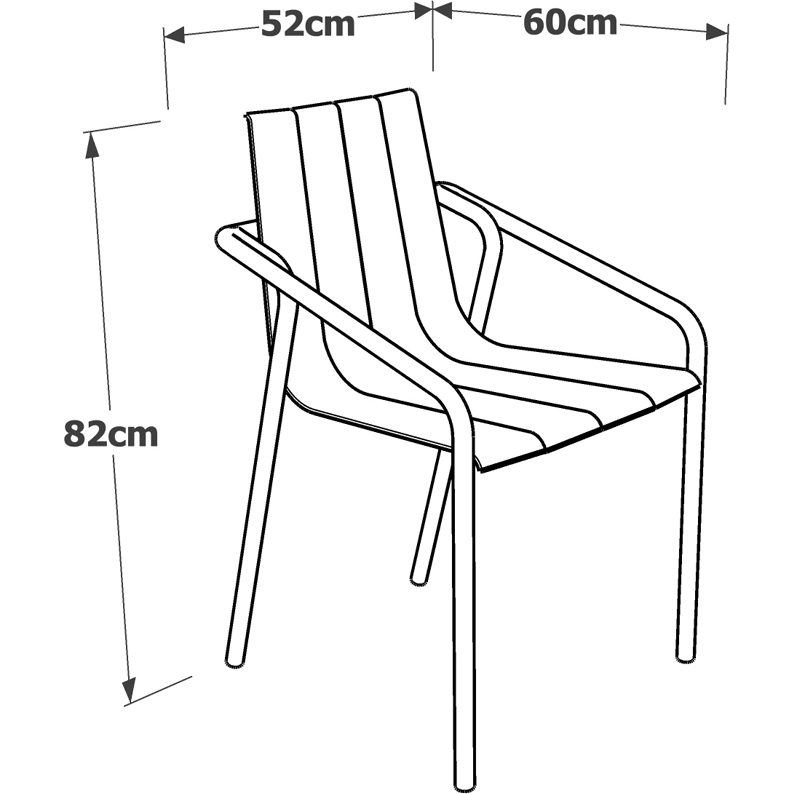 Fauteuil d'extérieur OUDON - structure alumnium