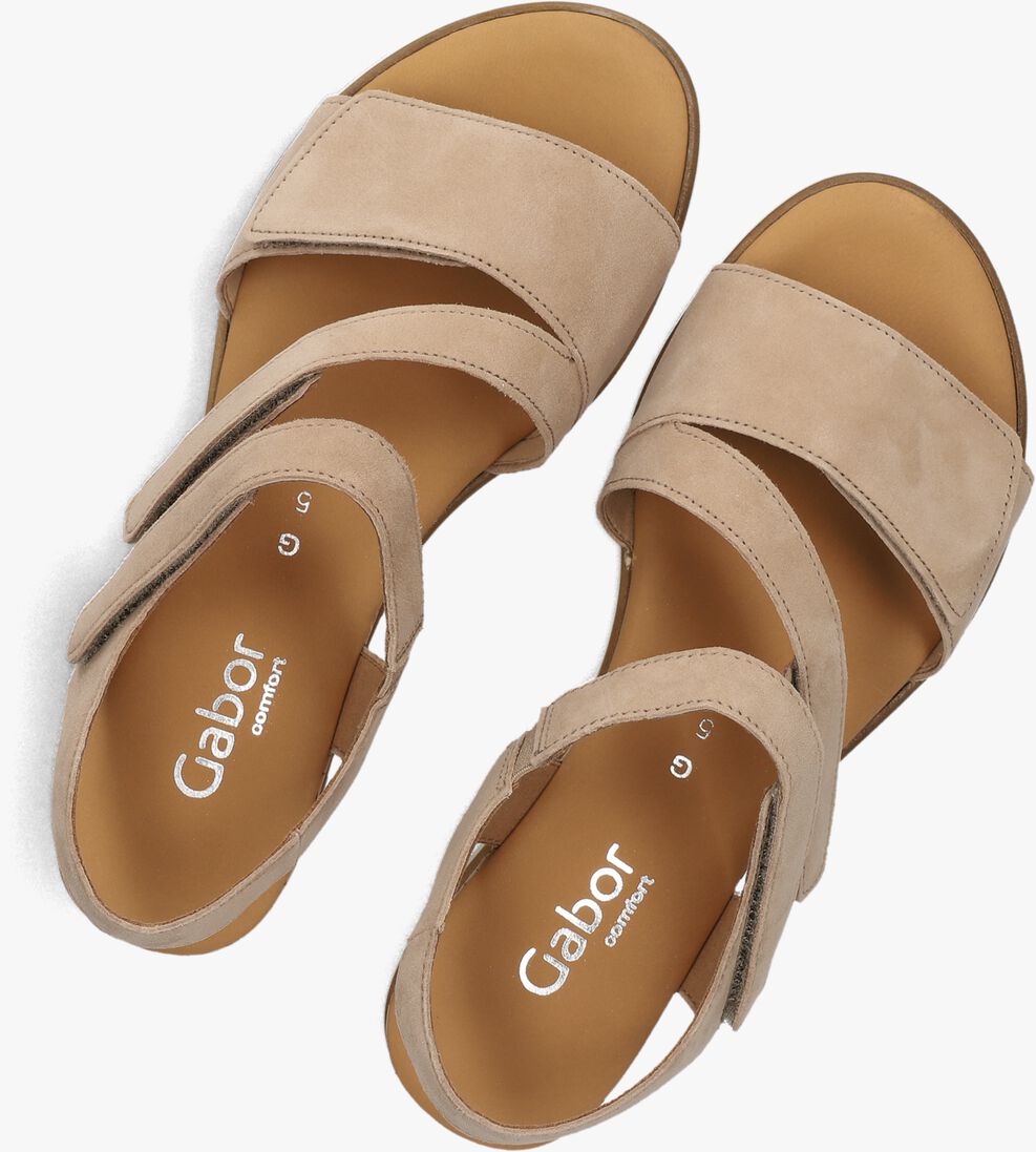 beige gabor platte sandalen 754.1