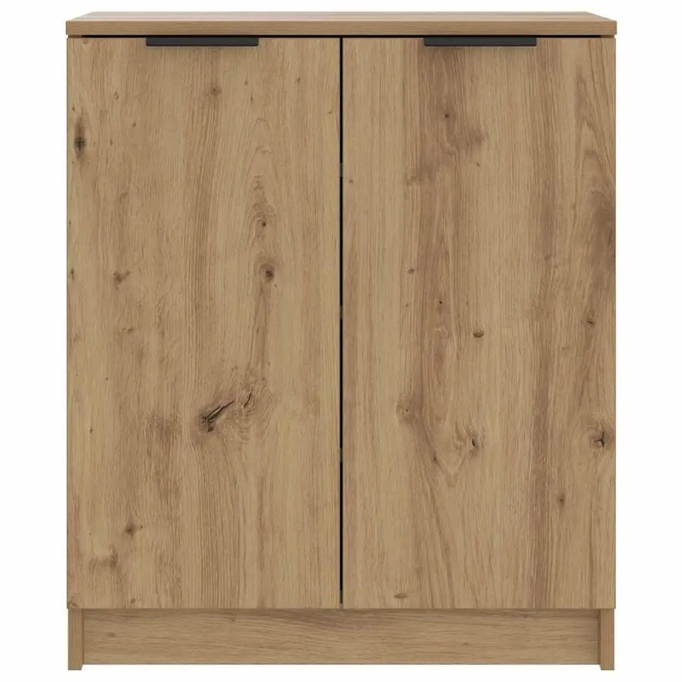 vidaXL - Schoenenkast met 2 deuren - Artisanaal eiken - Hout - 59x35x70 cm