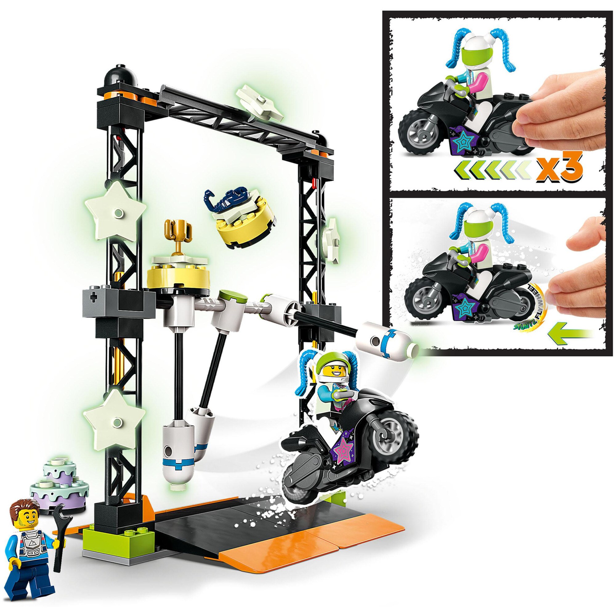 LEGO Konstruktionsspielzeug City Stuntz Umstoß-Challenge