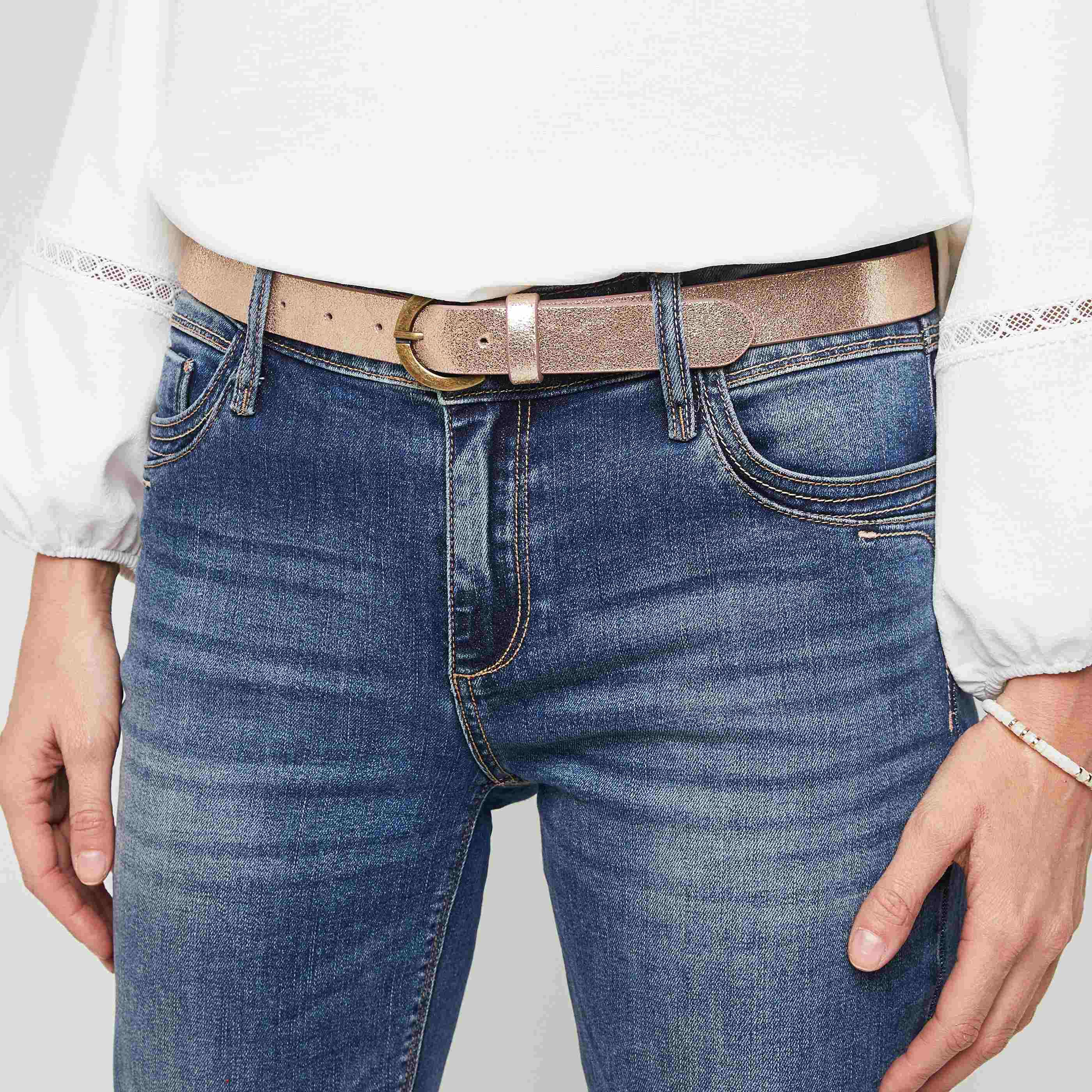 Ceinture cuir femme - OR