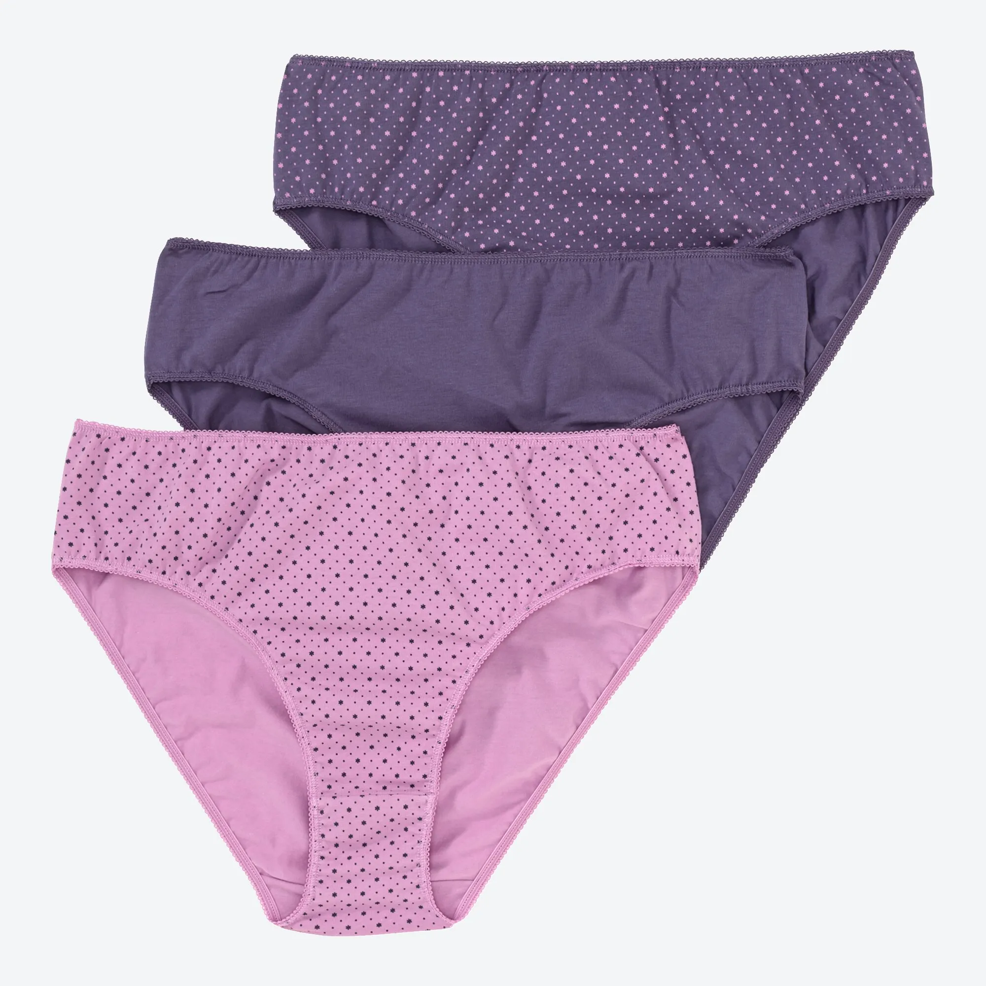 Damen-Rioslip mit Punkte-Design, 3er-Pack