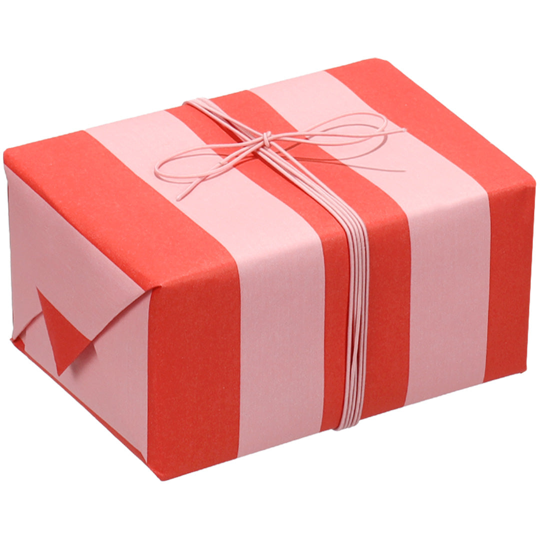 ole inpakpapier stripes - poppy red - litchi - 3 m