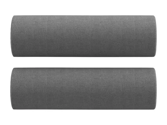 Ensemble de canapés 2 pcs coussins gris foncé tissu