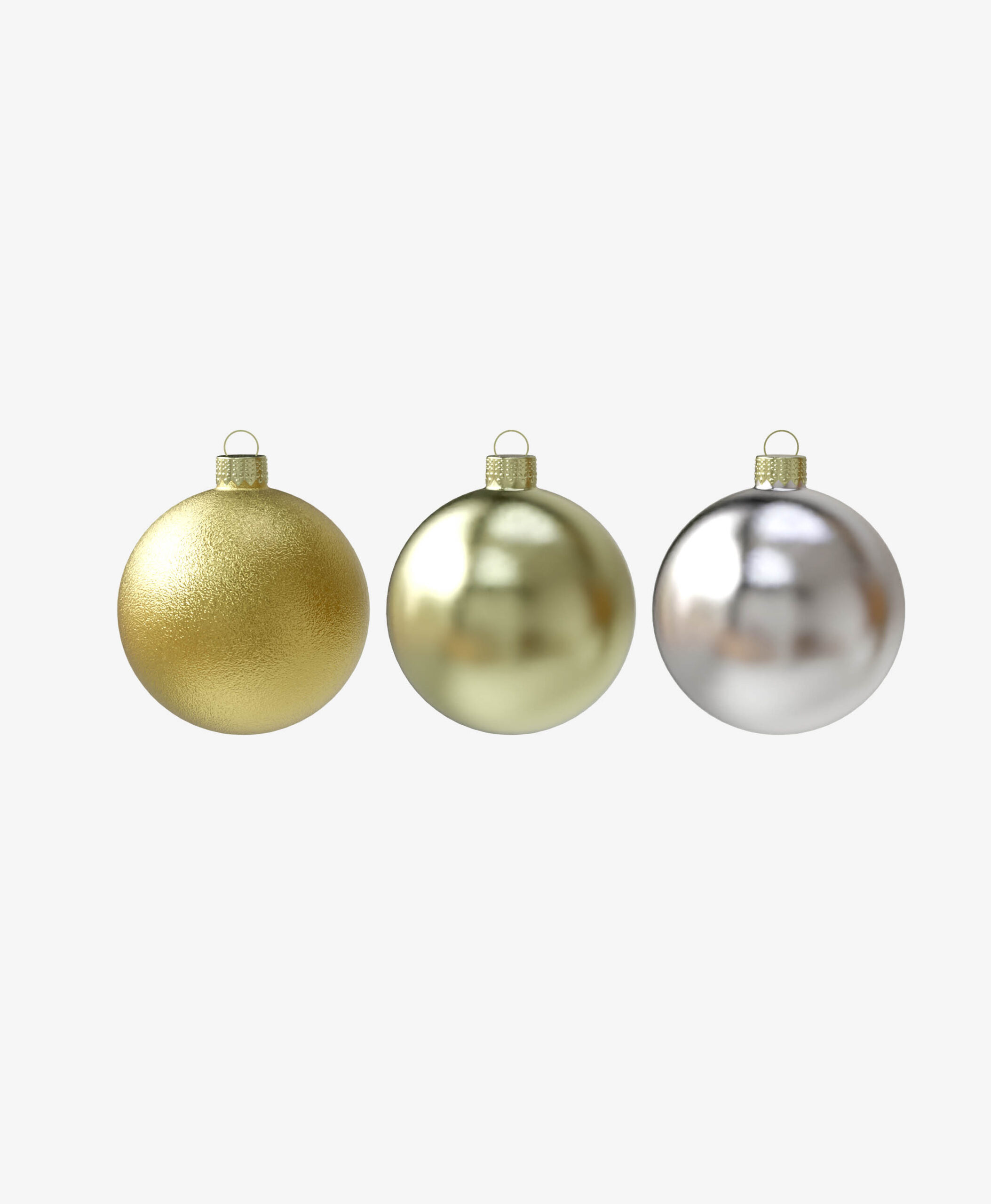 Weihnachtsbaumkugeln, 3er-Set