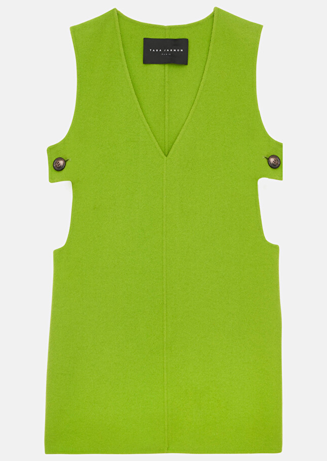 Robe Romaverte en laine double face