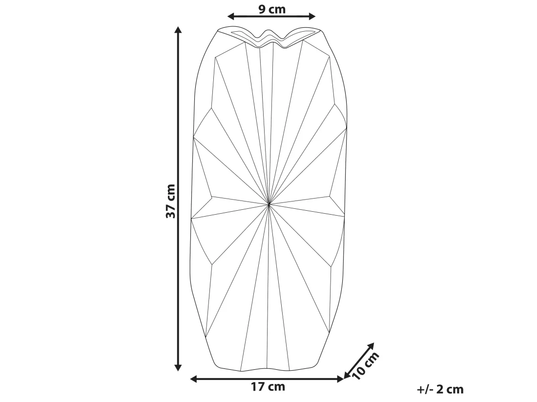 Vase décoratif AELIA Grès 37 cm Doré