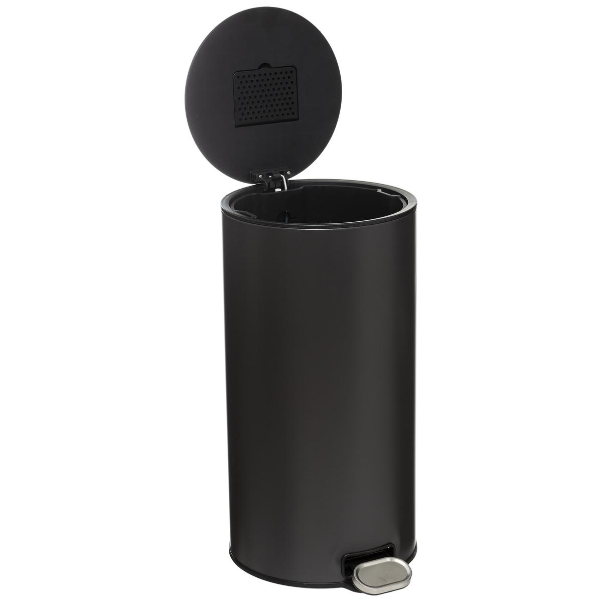 POUBELLE METAL 30L CHARBON DELTA