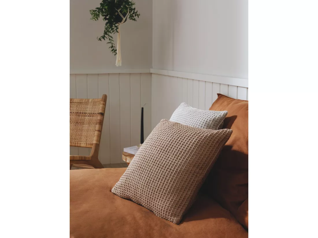 Housse de coussin Amalia Marron clair 45x45 cm