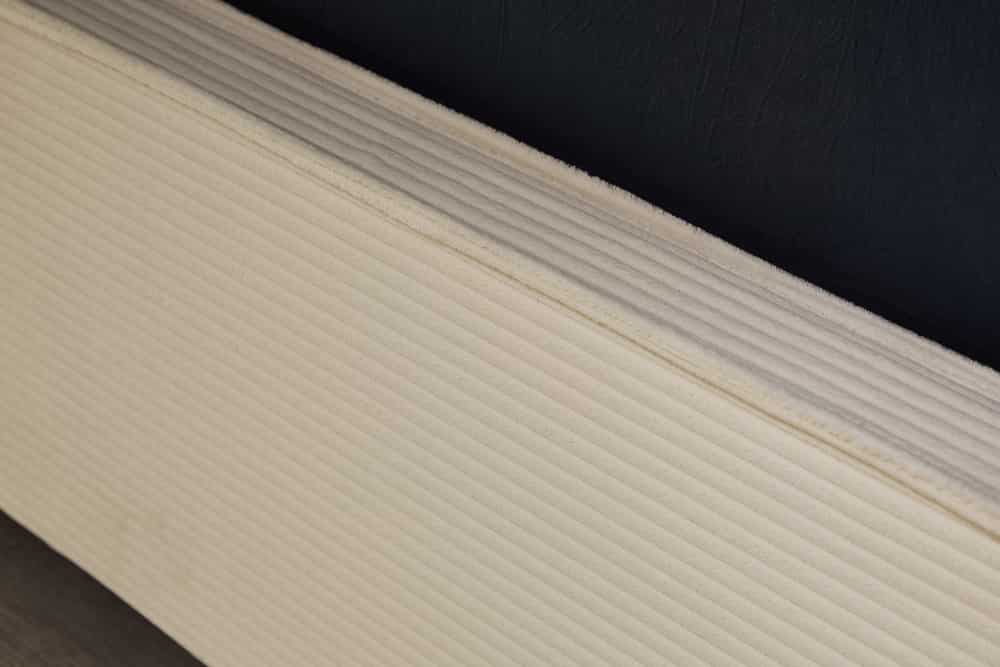 Modernes Boxbett ROCCO 180x200cm beige Cord mit Stauraum und Lattenrost