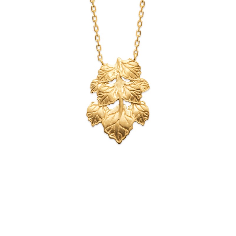 Collier feuille plaqué or jaune IZAURA - Bijoux Privés Discovery