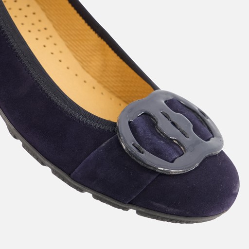 Gabor Instappers blauw Suede