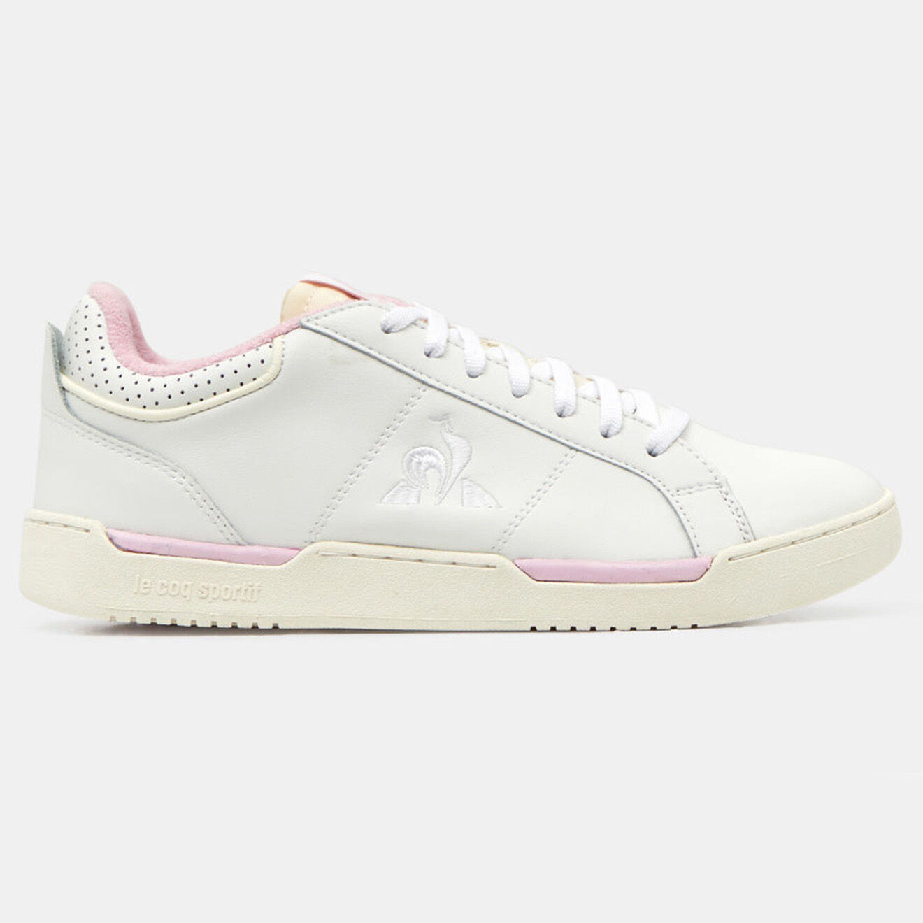 Le Coq Sportif Baskets en Cuir Stadium blanc/rose