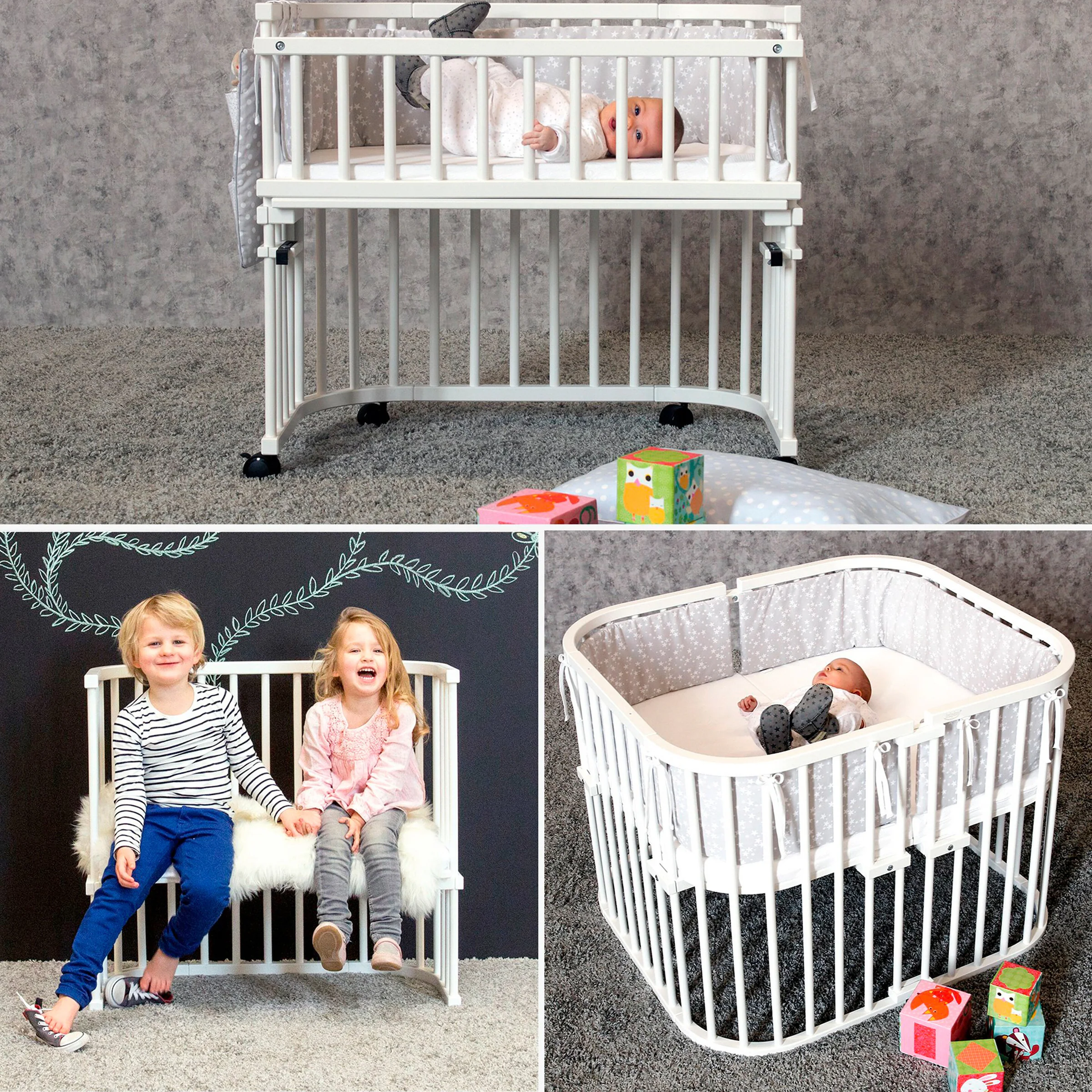 babybay® Beistellbett Boxspring XXL weiß lackiert