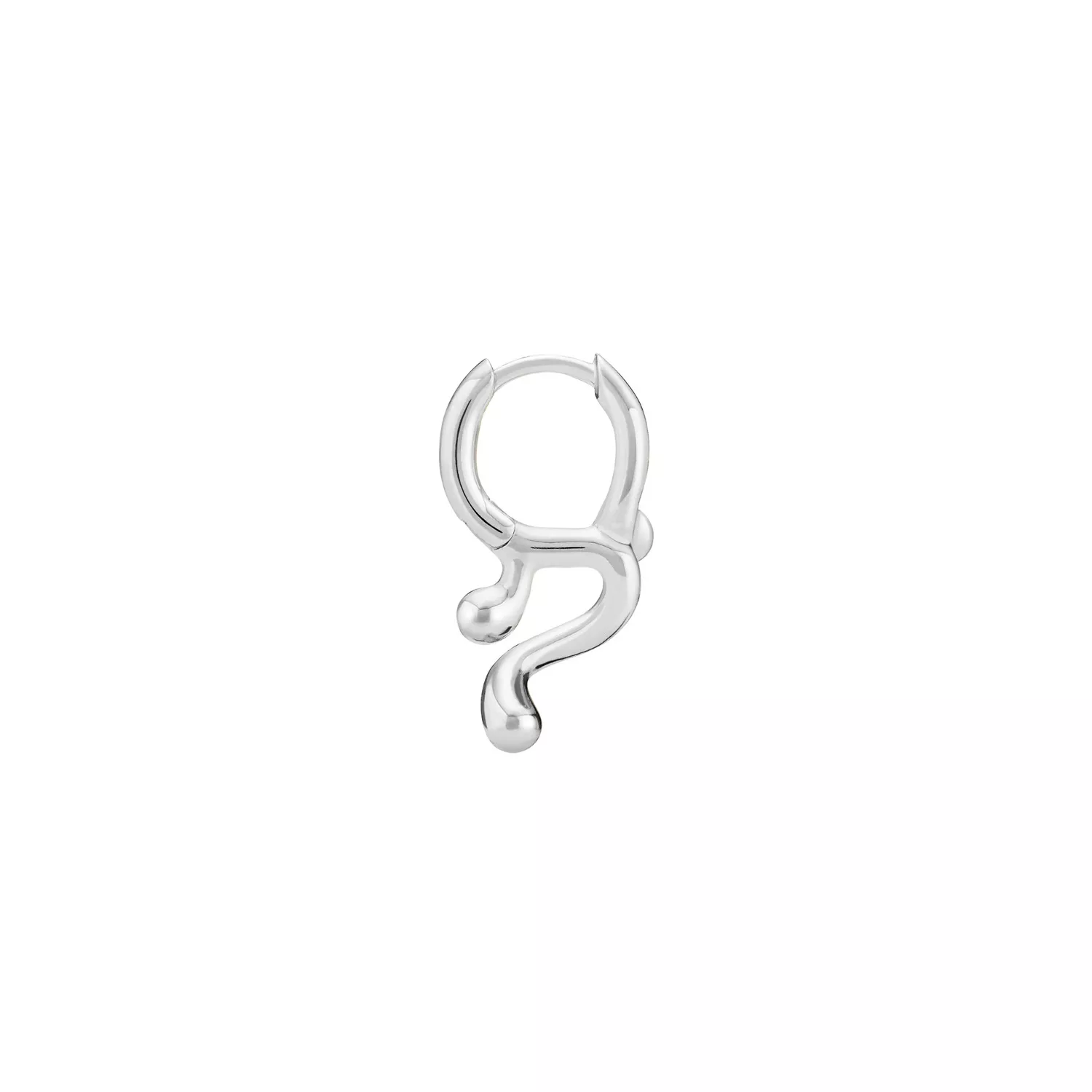 Maria Black Brain Jelly Huggie Ørering Single Sølv 100976AG