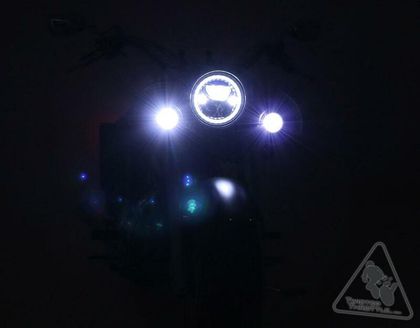 Phare avant Denali M7 LED Ø177mm noir chrome Universel