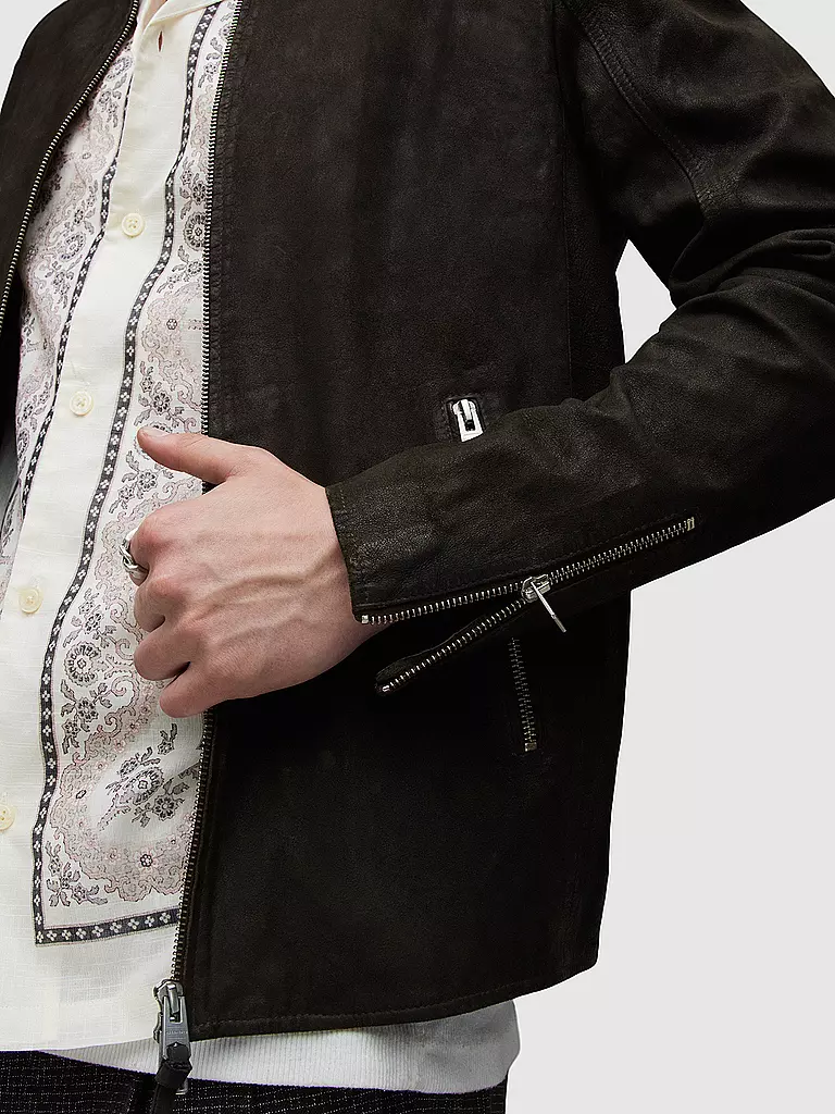 ALLSAINTS Lederjacke CORA grau
