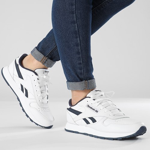 Baskets Femme Classic Leather 100069849 White Vector Navy