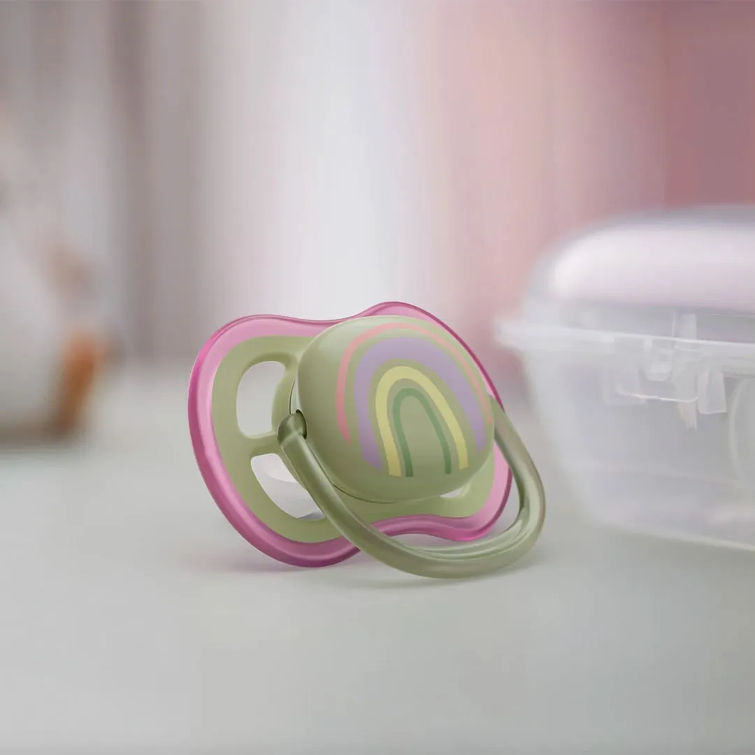 Philips Avent Suce Ultra Air 0-6 mois Lilas Soleil  Arc-en-ciel Vert (2)