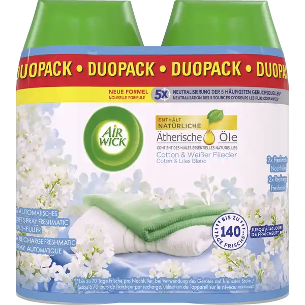 Freshmatic Max Nachfüller Duopack Cotton & Weißer Flieder