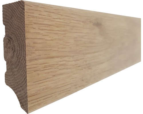Eiken plint, elegante matte geoliede afwerking, 20 x 60 x 2000 mm