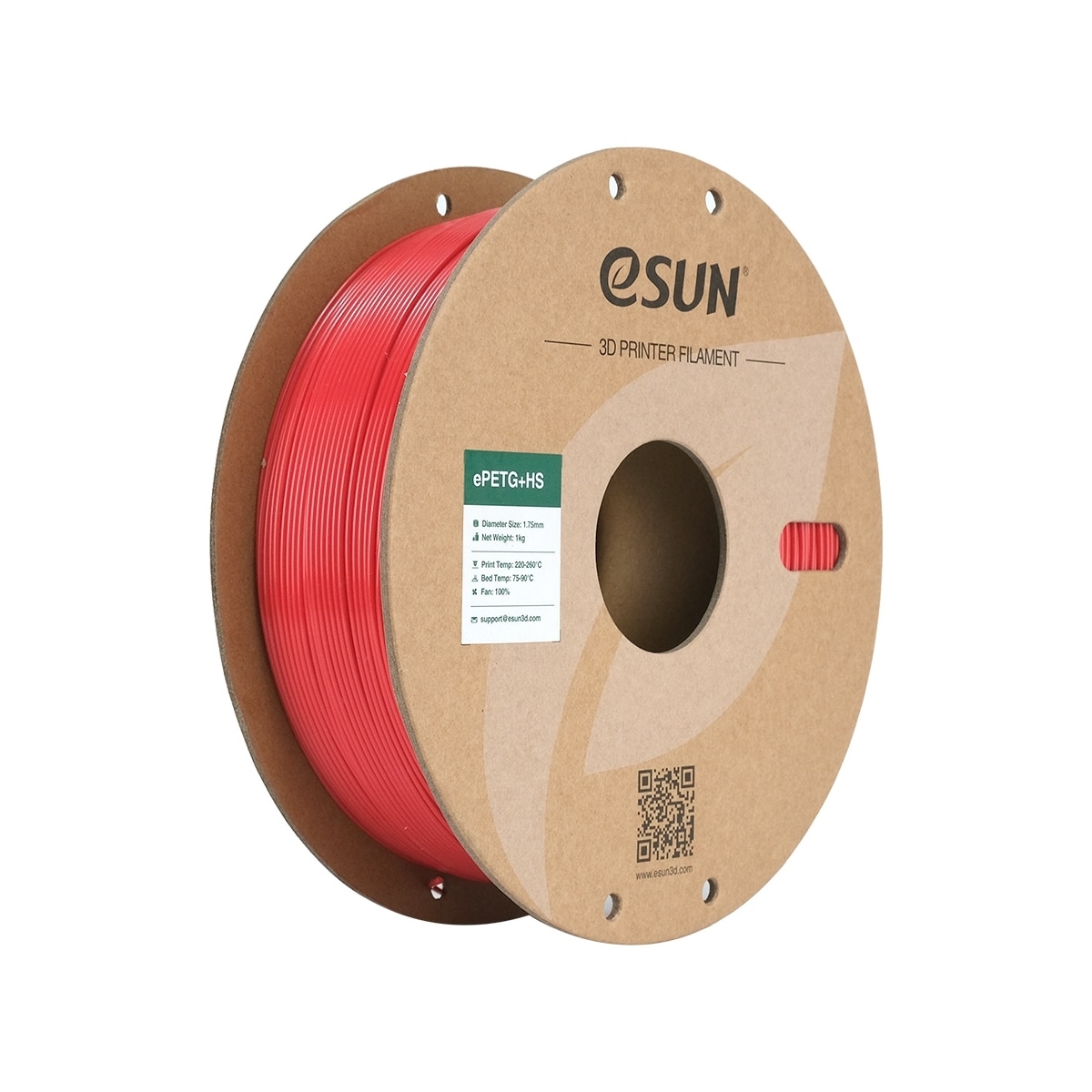 eSUN PETG+ HS 1.75mm - 1kg - Solid Red