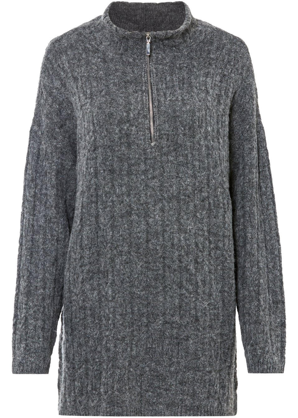 Pull long avec motif torsadé