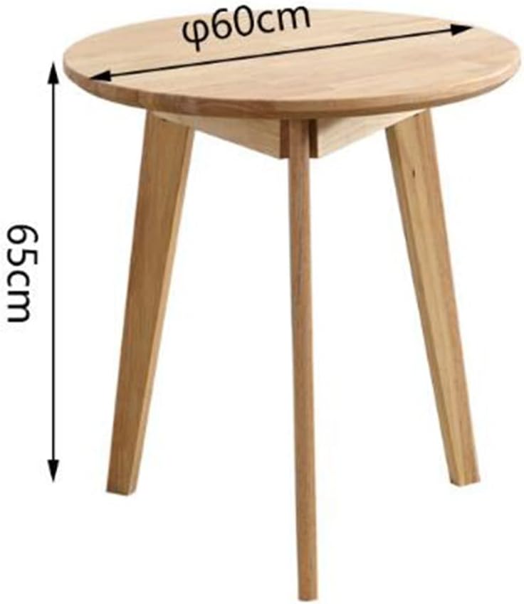Eiche Massiv Klein Runder Esstisch Küchen- Und Esszimmertische Aus Massivholz Skandinavisch Möbel Mitte des Jahrhunderts Moderner Tisch(Size:Diameter (60cm))