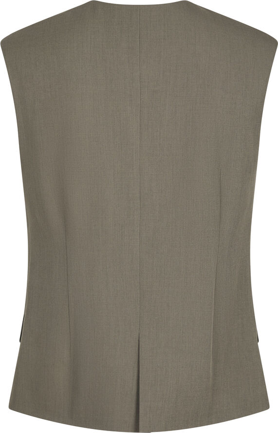 Neo Noir Gamina Structure Waistcoat Khaki