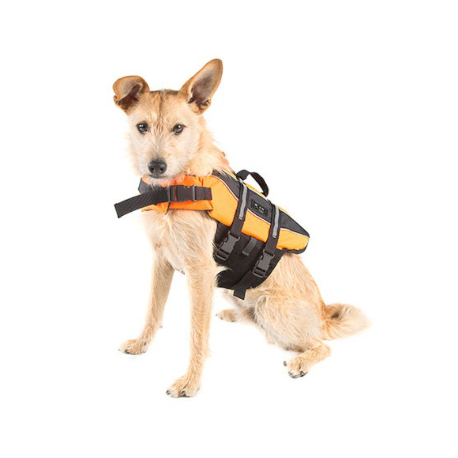 Colete salva-vidas laranja para cães da raça Pyrenees da TK-Pet