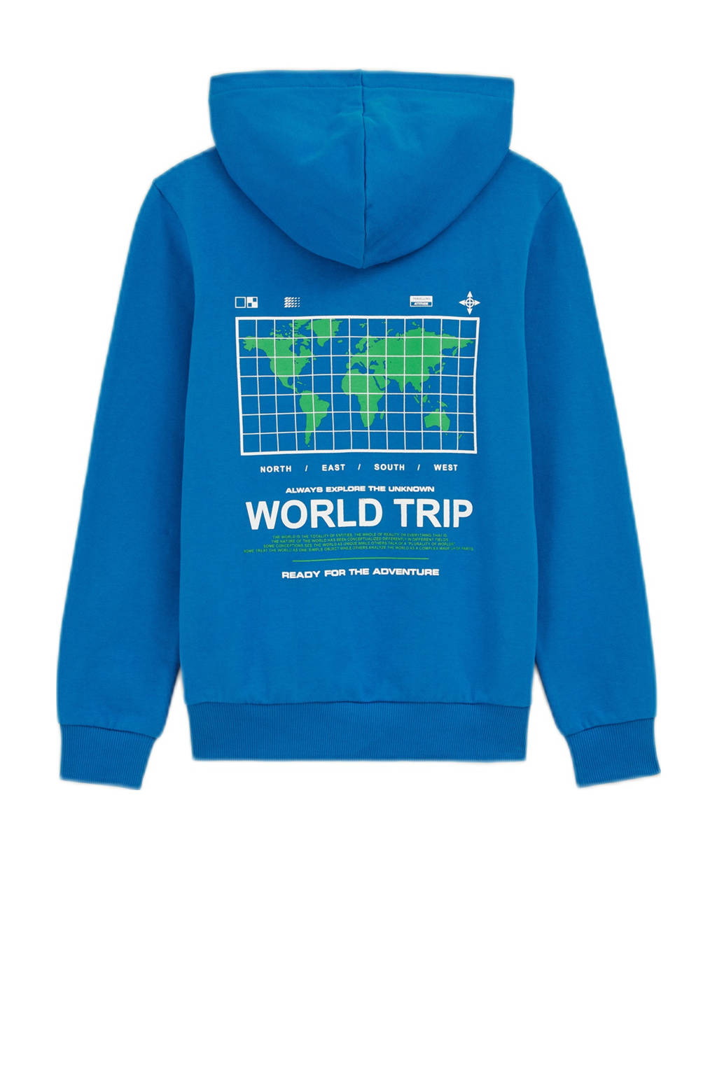 WE Fashion hoodie met backprint blauw