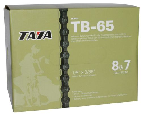 CHAINE VELO ROUTE-VTT  7-8V. NOIR ROULEAU DE 30M (AVEC 30 CONNECTEURS)