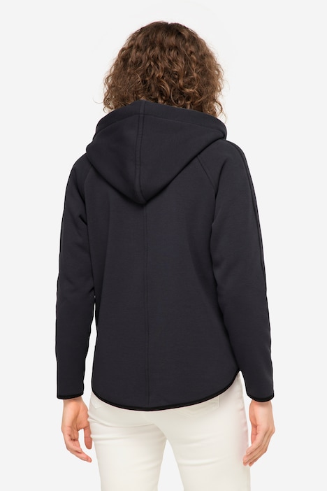 Hoodie-Jacke, Sweat, Teddy-Innenseite, Kapuze, Raglan-Langarm