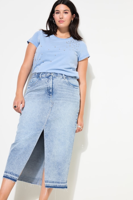 Jeansrock, A-Line, 5-Pocket, Schlitz vorne