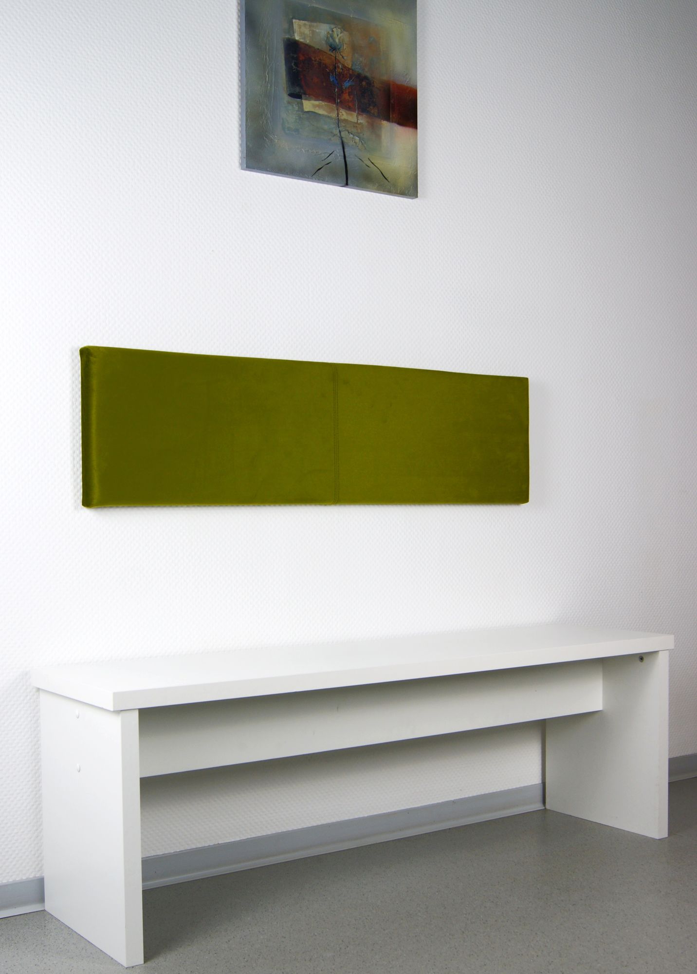 Lycce L Wandkissen Wandpolster mit Montage-Set, Samt FRESH, 1,15m