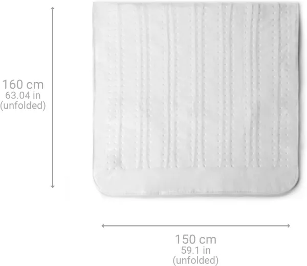 Medisana HU 676 Elektrisk tæppe 200 W Hvid, Elektrisk lagen(1500 mm, 1600 mm, 2,4 kg, Oeko-Tex 100)