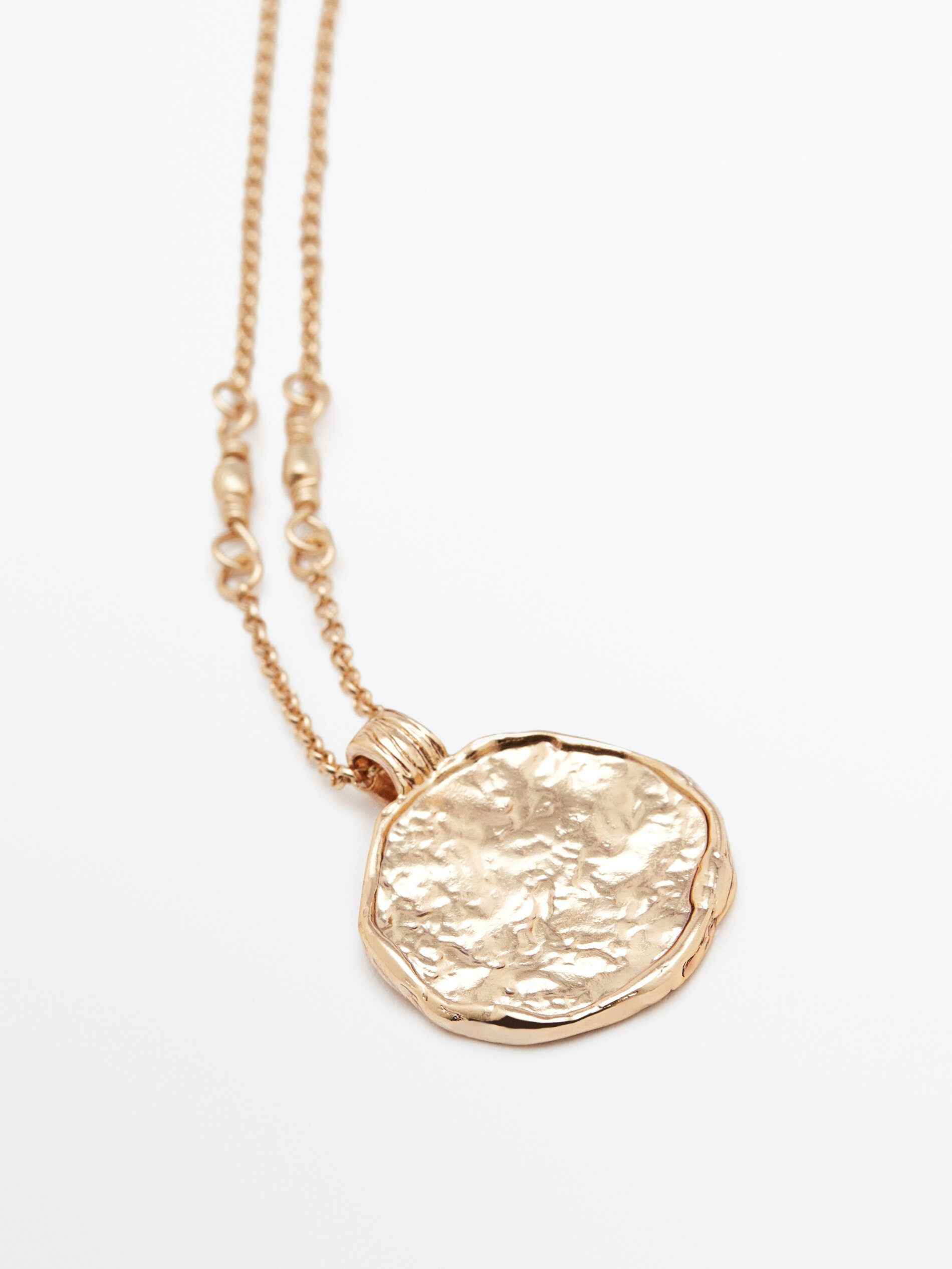 Colar combinado duplo moneda - DORADO