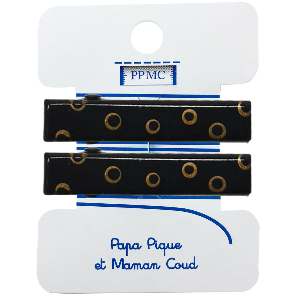 Barrette Croco Moyenne Cr073 Bulle Bronze Marine