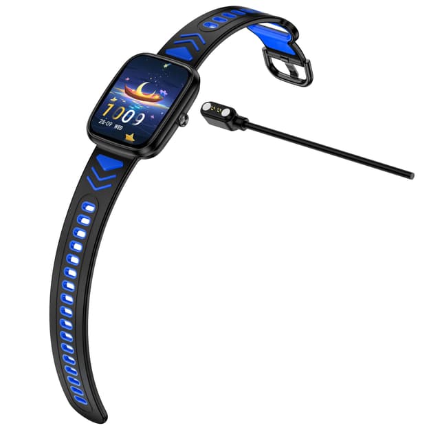 Smartwatch med Bluetooth-opkald og sundhedsovervågning