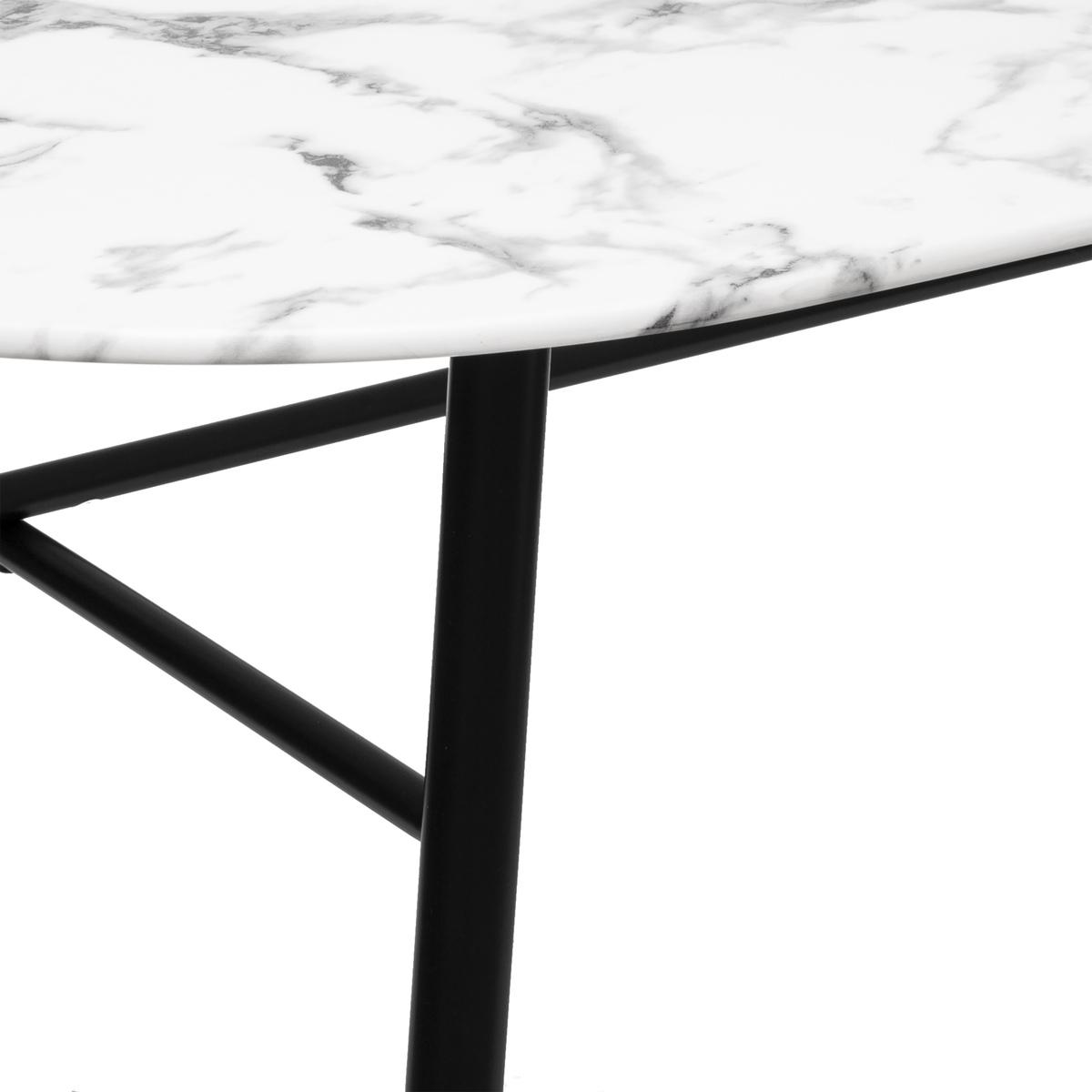 TABLE DINER EFFET MARBRE D.160X90CM