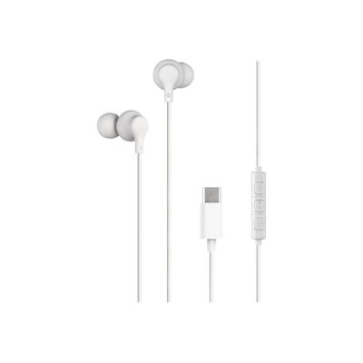 BigBen Kit main libre - Ecouteurs filaire avec micro - intra-auriculaire - prise USB - blanc