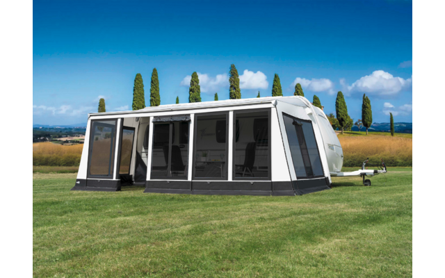 Wigo Rolli Plus Modul Markisenzelt Komplettset volleingezogen Tiefe 300 cm