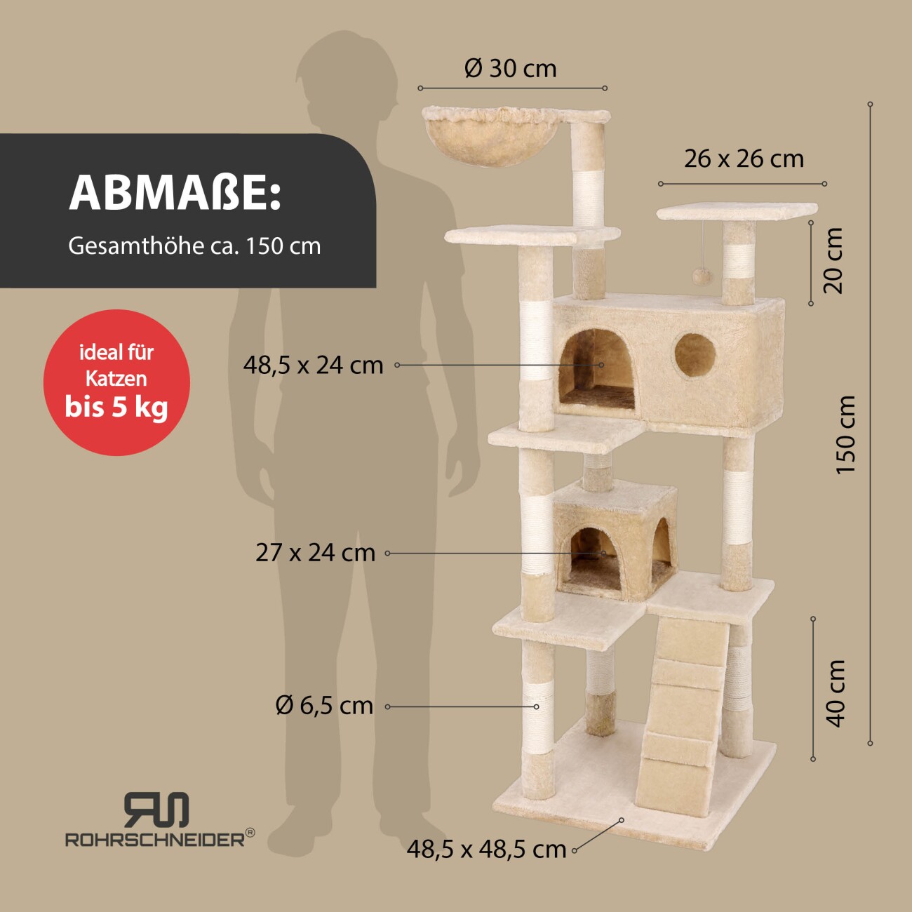 Rohrschneider Kratzbaum Marley beige