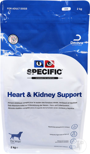 Specific CKD Heart & Kidney Support Chiens Adultes Insuffisance Cardiaque Rénale Hépatique 2kg