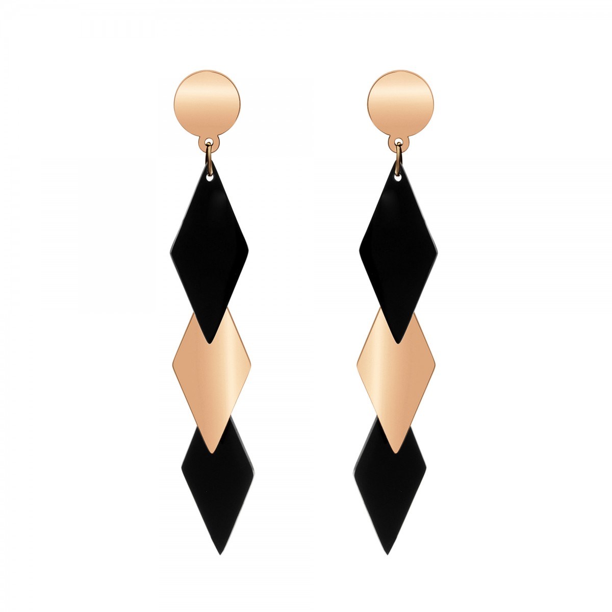 Boucles d'oreilles en acier SC Crystal