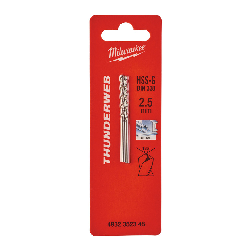 Milwaukee metaalboor HSS-G Thunderweb 2.5x57mm
