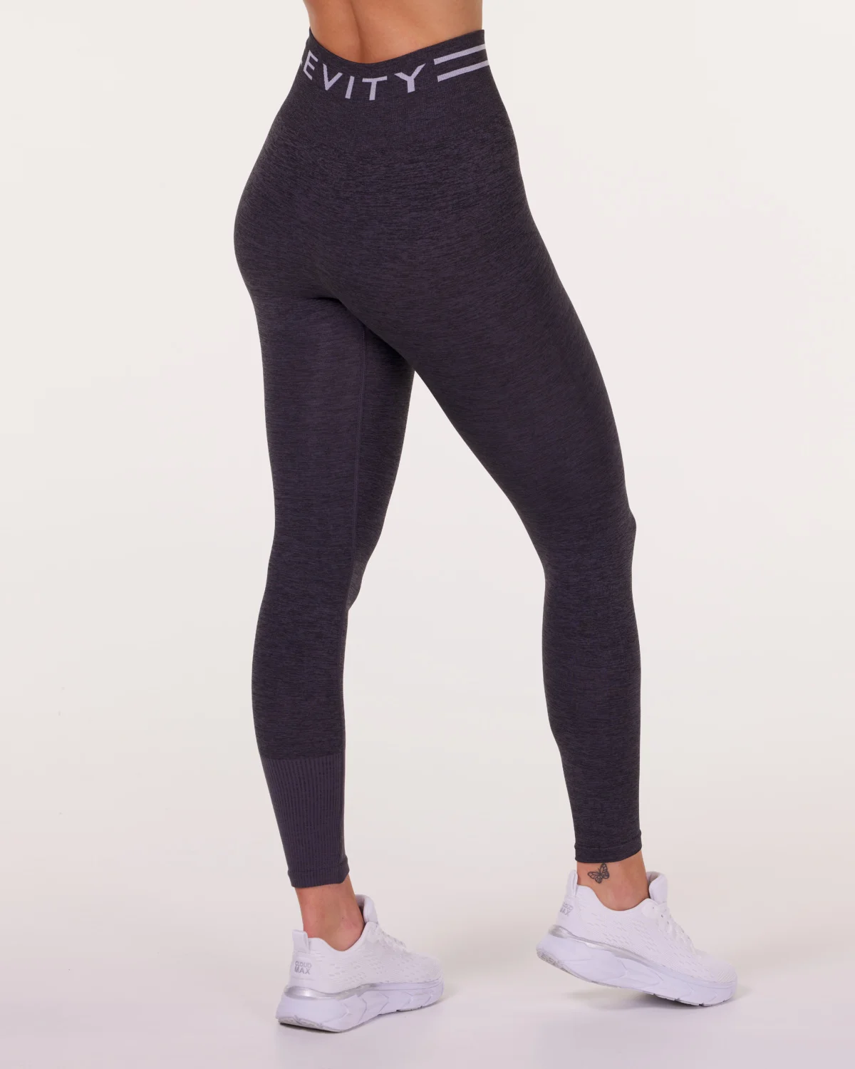 LEVITY Gravity Logo Seamless Tights Grey Iron Marl
